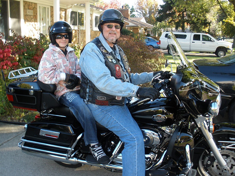 Jesse going fro a ride with Grandpa